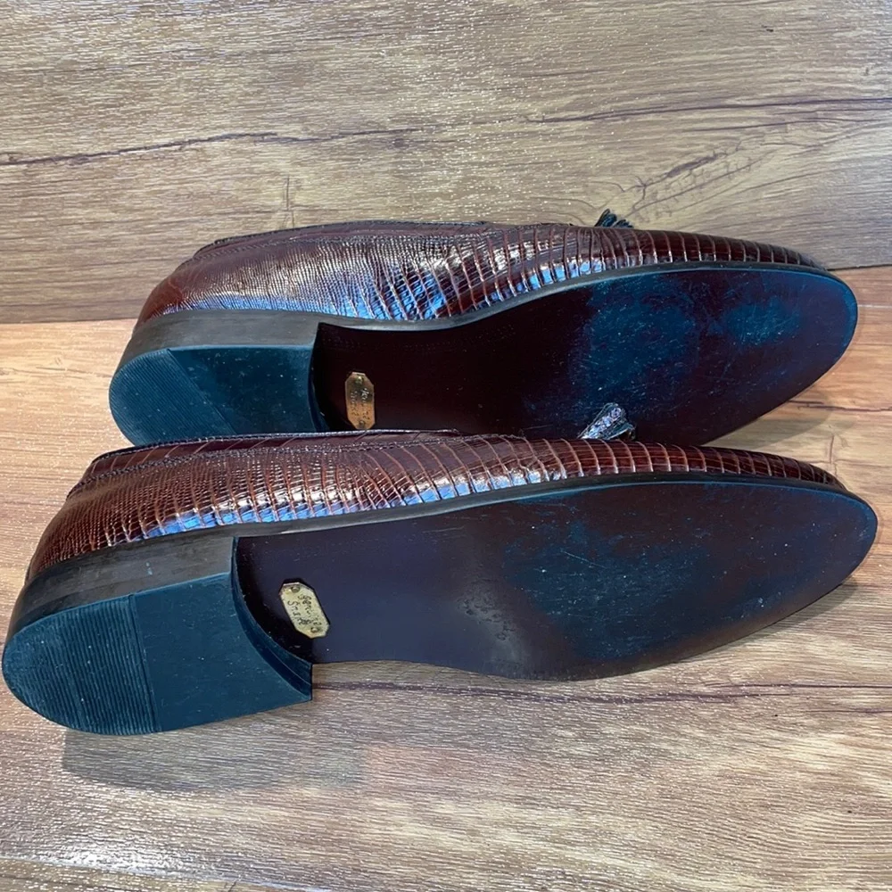 Stacy Adams genuine snake and leather men’s shoes size 9 M